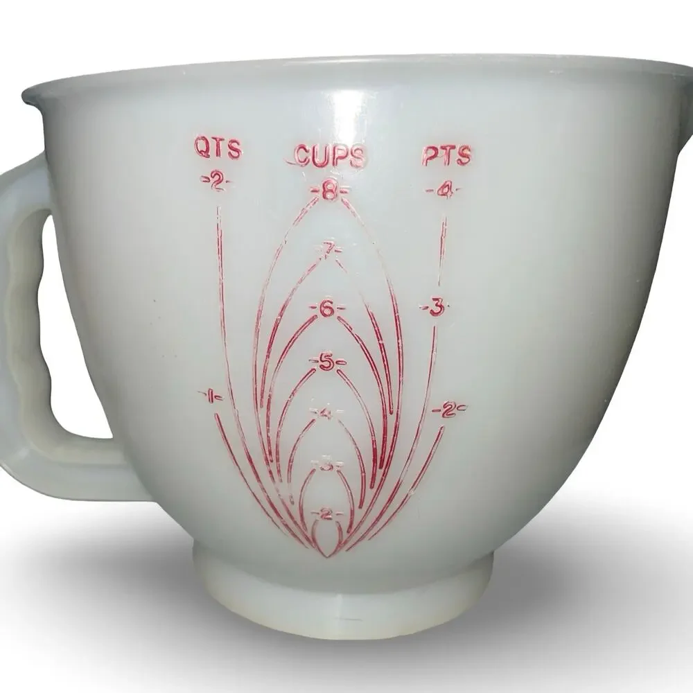 Vintage Tupperware Mix N Stor 8 Cup Measuring Pitcher 2 Qt Red Letters 500